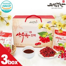 최근생산 의성농산 산수유진액 80ml 30팩 3박스 3월분 의성산수유추출액90% 국내산벌꿀10%