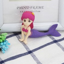 [라임] 마카롱 인어 케이크 토퍼 귀여운 해양 동물 컵케익 생일 파티 디저트 장식 베이비 샤워 호의, [20] Mermaid-i