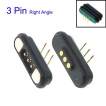 YuXi 1 쌍 자석 연결 관 2 3 4 5 6 극 Pogopin 남성 여성 2.2 MM 격자 THT 3A 봄로드 포고 핀 방수 패드, 09 3pin Right Angle
