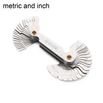 5560도 미터법 인치 나사 플러그 게이지 기어 톱니 나사 피치 게이지 측정 탄소강, 양자 모두, 03 60D metric 55D inch