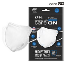 케어온 세이프메디 KF-94/2D 마스크 새부리형 흰색 1Px10팩, 단품없음