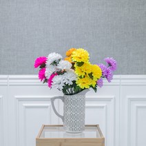고급 성묘꽃 조화 36종 30~55CM, 7대폼폼국화부쉬 47cm 믹스옐로우