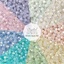 비즈아이 [2-610]크리스탈(주판알) 4mm (오팔AB) [1봉(약99개)], 4.옐로