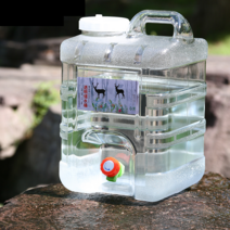 카라반 PE물탱크 고로쇠물통 20리터생수 50리터 농막, 10L 블루 사각배럴 +스페어커버+수도꼭지