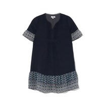 플라스틱아일랜드 키즈 보더프린트 배색 미니 원피스 PM2WO565