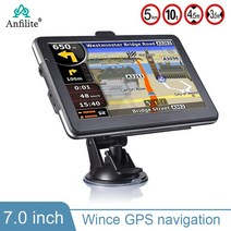 영어 설명서 7인치 트럭 GPS 내비게이션 256M 8GB wince navigator MTK GPS 내비게이션 FMFree 오프라인 유럽 북미 지도, 블루투스 없음, 브레이크 보드 256M