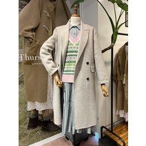 써스데이아일랜드 핸드메이드 더블 버튼 코트(T228ACT532W)(1302871)