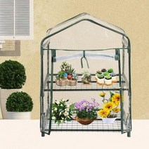Growhouse PVC 커버 플라스틱 정원 그린 하우스 미니 온실 야외 Growbag 액세서리, 03 155X49X69CM