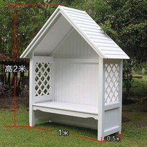 조립식 원두막 정자 옥상 전망대 테라스 펜션 야외 파고라, 폭1미터높이2미터