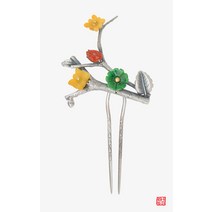 NASCHENKA 나스첸카 혜여 [나스첸카] 철인왕후 협찬 비녀 뒤꽂이 빙긋 미소 _ 산호 호박 비취 웨딩 결혼 한복 장신구