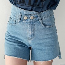 더블버튼 언발란스 청반바지 빅사이즈 9222