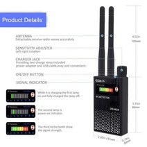 녹음차단기 다기능 안티 스파이 카메라 감지기 gsm 오디오 버그 파인더 rf 신호 추적기 감지 gps 추적기 1mhz 8000mhz g318a 149