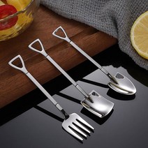 케이크 포크 스푼 디저트 304스텐재질 스텐 삽모양 고급 홈카페, 삼각형, 1개