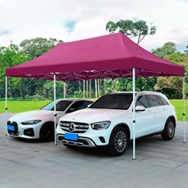 자동차 자전거 오토바이 간이 천막 차고지 야외 농막 주차장 대형 창고 그늘막 캐노피, 두꺼운자동프레임3x3와인레드