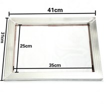 1pc 스크린 인쇄 알루미늄 프레임은 인쇄 회로 기판 용 흰색 32t-120t 실크 인쇄 폴리 에스테르 메쉬로 41cm 51cm 뻗어, 31cm x 41cm, 120톤