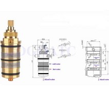 수전손잡이 수도꼭지 샤워 온도 조절 밸브 범용 혼합, 4.4