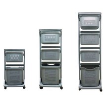 슈와츠 뉴 스윙 빨래 바구니, 2단, 그레이