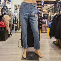 지프 남성 레전드 와펜패치 긴기장 배기 청바지