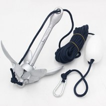 보트앵커 닻 카약 카누 제트 스키 용 1.5kg 앵커 접이식 그라널 키트, 한개옵션0