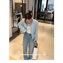 미니 블루 하이 웨이스트 스트레이트 와이드 레그 청바지 여성 2022 년 여름 한국 느슨한 하이 슬림 바지-MOMO 레드 커스텀 2300 #40.00 위안-광저우 도매 공급-검색 그물