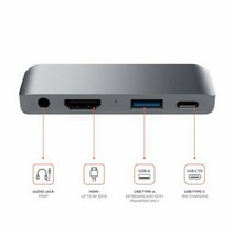 썬더볼트 독 서피스독 Pymh usb 3.0 ipad pro 장치 용 알루미늄 type-c 모바일 프로 허브 어댑터 4k hdmi 핫 노트북 도킹 스테이션, 회색