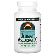 소스내추럴스 얼티메이트 아스코르브산 C 1000 mg 100 타블렛, 3병, 100정