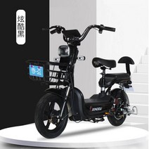 전기자전거 접이식 배달용 출퇴근용 산악용 신제품 전기 자전거 48V 납산 배터리 2 륜, 01 black, 01 12a 40km