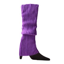 여자 패션 레그 워머 성인 80 년대 늑골 니트 무릎 높이 긴 양말