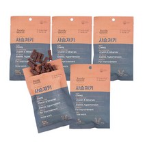푸디웜 사슴 져키 60g X 5개 묶음 저알러지 기능성 강아지간식, 사슴져키60g X 5개 묶음