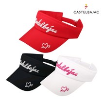 까스텔바작 여성 골프 썬캡 모자 경량 자수 코튼 썬바이저 CW205, CW204_블랙_썬캡