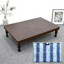 남원춘향공방 남원 교자상 제사상 밥상 집들이상 접이식 1200x800, 1세트, 춘향 엔틱 나비자동 4자+누빔커버