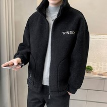 남자 겨울 양고기 양모 면봉 곡물 벨벳과 벨벳 패딩 폴라 플리스 겨울 코트