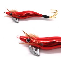 문어 에기 채비 밑걸림 방지 최소화 삼발이 오발이에기, 메탈레드 K0343