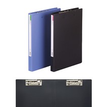 문화 PP더블펀치리스화일 좌우상철 레버클립 F435-7 사무 문서 파일철, 청색