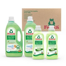 프로쉬 독일 세탁세제 1500ml 2개 + 섬유유연제 750ml 2개, 세탁알로에2개+섬유알로에2개