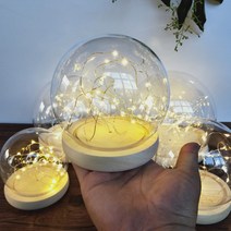 미피수유등 불명무드등 중학생생일선물, 10.φ12cm구형커버+로그웜화이트램프스트링