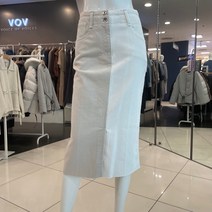 보브 컬러 블록 데님 스커트 7111255142 뉴코아일산