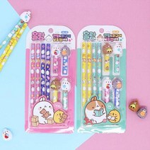피규어 단체선물 몰랑이 보호캡 연필세트 학용품 81324EA, 상품선택, 랜덤