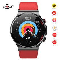스마트 워치/ECG+PPG/멀티 스포츠 모드/체온 측정, 레드
