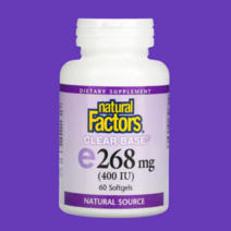 내추럴팩터스 Clear Base 비타민E 알파 토코페롤 268mg 60정