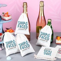 웨딩파티 브라이덜샤워 소품 서바이벌 키트 가방 크루즈 해상 보트 바흐 파티 신부 샤워 호수 결혼식 생일 호의 피스, bags+13x18cm+5 pieces