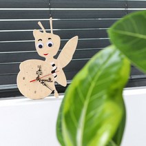 꿀벌(허니)시계+무소음+자작나무 원목벽시계/국내생산+조은샵