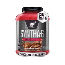 BSN SYNTHA 6 엣지 단백질 분말 가수분해 유청이 함유된 초콜릿 미셀라 카세인 우유 분리기 저설탕 24g 밀크쉐이크 48인분, 초콜릿 밀크셰이크, 48인분(1팩)