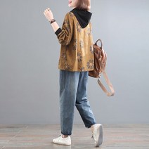 중년 여성 투피스 후드 블라우스 바지 상하 세트 여자 엄마옷 봄 여름 코디 40대 50대 60대 편한 루즈핏