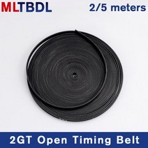 타이밍 기계 호환 벨트 2/5meter GT2-6mm 오픈 폭 6mm 10mm 고무 소재 Pitch2mm 검정 2GT Reprap 3D 프린터 부품용 동기, 9mm, 10 Meters, 1 개