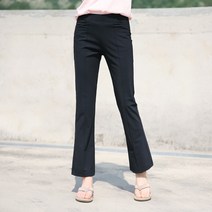 여성 여름바지 국내생산 핀탁 스판 밴딩 부츠컷팬츠 OB핀탁나팔