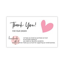 생일축하카드 팝업카드 메세지 세트100장 세트Thank You Cards 비즈니스 용품 주, 21 Q21