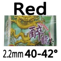 선수용탁구채 탁구라켓 팬홀더 러버 쉐이크 중펜 중국식 Palio-오리지널 히든 드래곤 술 취한 황제 윌디쉬, 01 ZL Red 2.2mm 40-42
