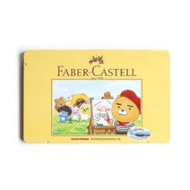 파버카스텔 수채색연필 카카오 라이언 + 컬러링 엽서 2종 + 붓, 36색, 3개