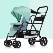 쌍둥이유모차 휴대용 연년생 유모차 경량 쌍둥이 다용도 프레임 KIDS 2인유모차 2인승 연년생유모차, 7